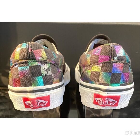 Vans Off the Wall Multicolored Foil Sneakers Slip On Shoes Size Men 5 Wom 6.5 - Picture 5 of 10